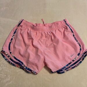 Nike Women's Athletic Shorts in Pink with Patterned Trim